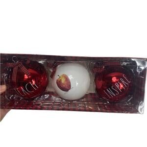 Rae Dunn Teacher Christmas Ornaments Set of 3